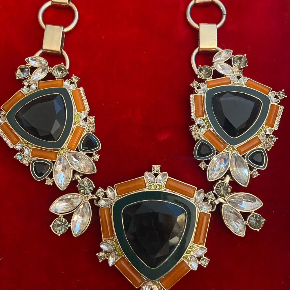 Banana Republic Black and Gold Geometric Necklace